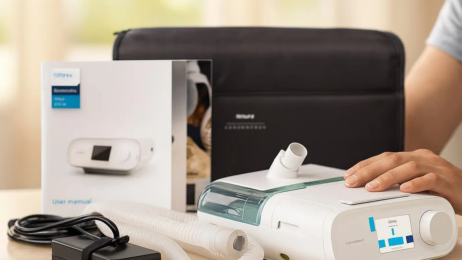Kit CPAP completo com máscara e acessórios