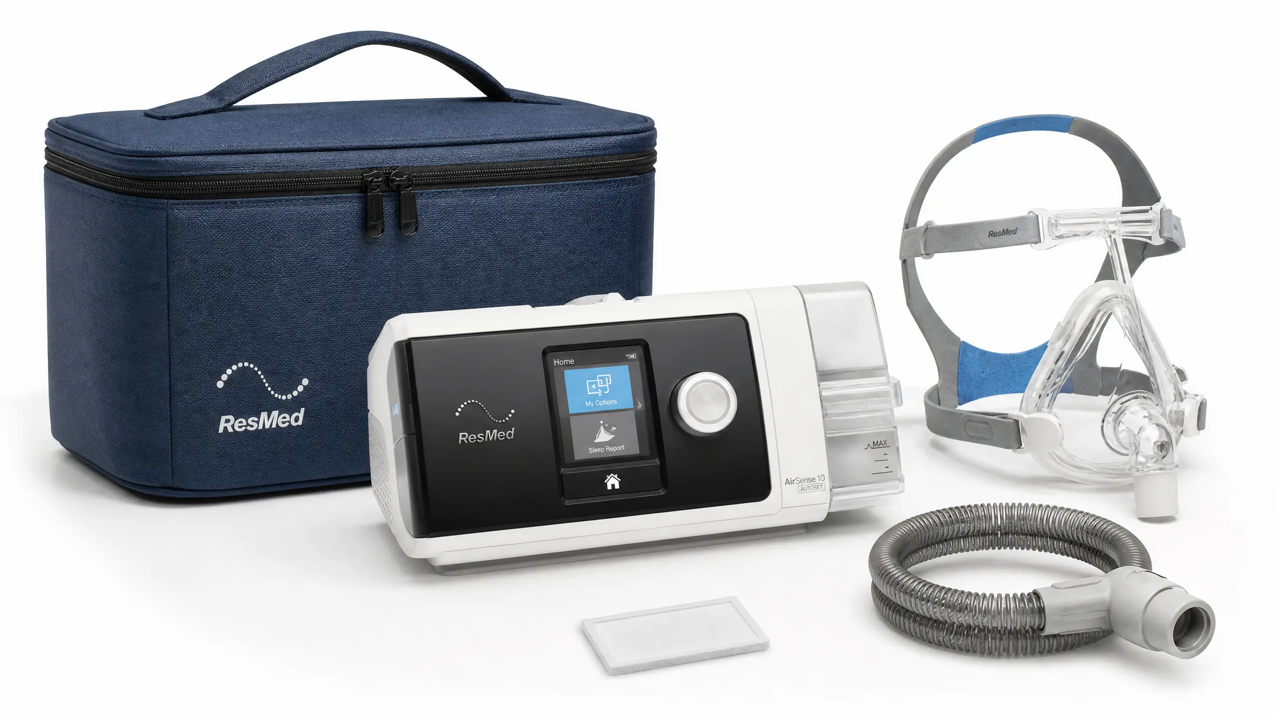 Kit CPAP completo com máscara e acessórios