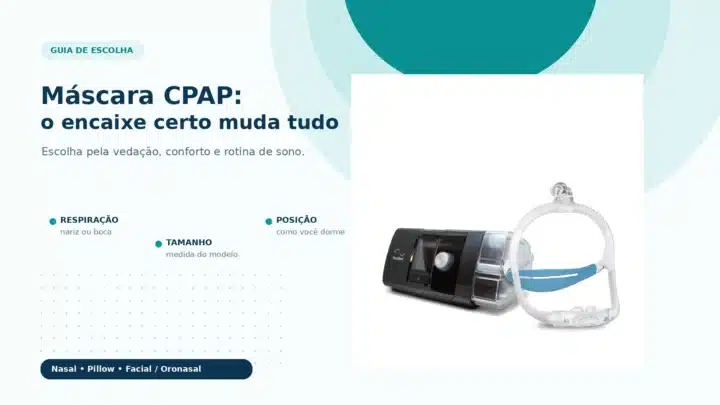 Máscara CPAP: tipos, tamanhos, vedação e como escolher